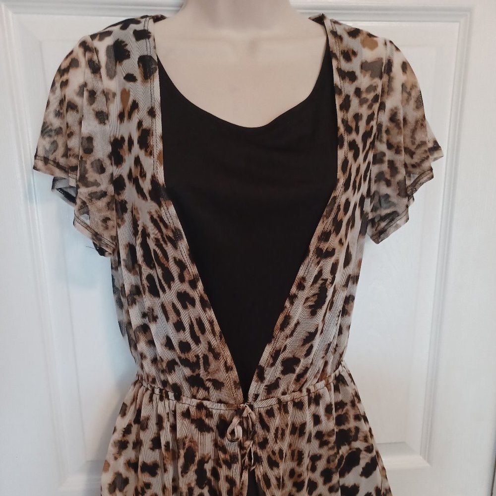Kate & Mallory Animal Leopard Print Top size XS